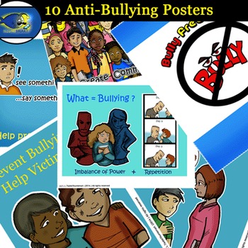10 Anti-Bullying CommUNITY Posters! In Color! by Illumismart | TPT