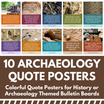 Preview of 10 Archaeology Posters | History Classroom Decor | Archaeology Decor