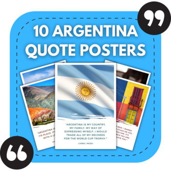 Preview of 10 Argentina Posters | Spanish Classroom Decor | Travel Bulletin Boards