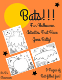 10 BATTY Halloween Activity Pages and Coloring Sheets