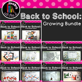 10 Back to School Math and Literacy Growing Center Bundle 