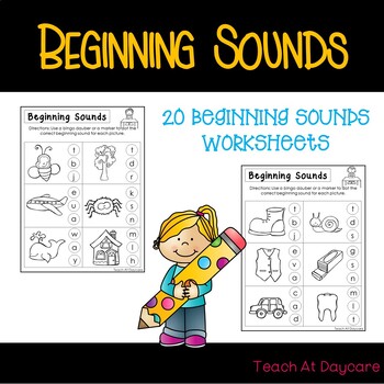 beginning sounds worksheet teaching resources teachers pay teachers