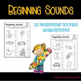 10 Beginning Sounds Worksheets. Preschool and Kindergarten
