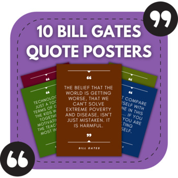 Preview of 10 Bill Gates Posters | Great for High School Bulletin Boards