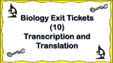 10 Biology Exit Tickets: Transcription and Translation