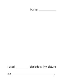 Preview of 10 Black Dots Math Activity (to go along with the book!)