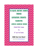 10 Black History Month (Female) Expository Writing Prompts