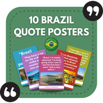 Preview of 10 Brazil Posters | Travel Bulletin Boards | Portuguese Classroom Decor