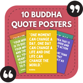 Preview of 10 Buddha Posters | Quotes for Religion or Philosophy Bulletin Boards