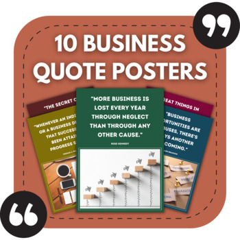 Preview of 10 Business Posters | Interesting Quotes for Business Bulletin Boards