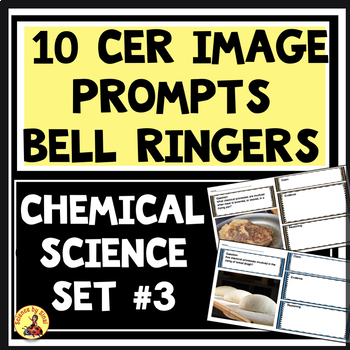 Preview of 10 CER CHEMICAL SCIENCE Image Writing Prompt Activities Bell Ringers #3