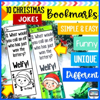 10 CHRISTMAS JOKES BOOKMARKS (EASY, FUNNY, SIMPLE CHRISTMAS CRAFT!)