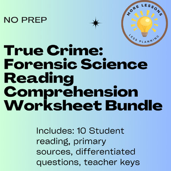 Preview of 10 Captivating Forensics Mysteries Forensic Science Reading Comprehension Bundle