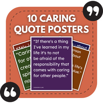 Preview of 10 Caring Bulletin Board Posters | Middle & High School Classroom Decor