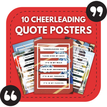 Preview of 10 Cheerleading Posters | PE Classroom & Gym Decor