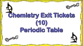 10 Chemistry Exit Tickets:The Periodic Table