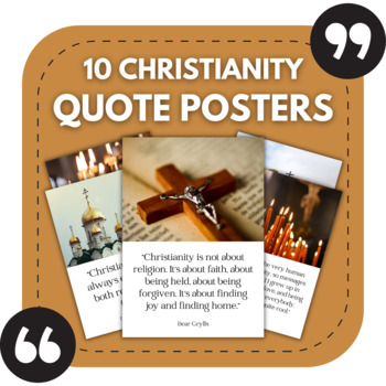 Preview of 10 Christianity Posters | Quote Posters for Religious Studies Bulletin Boards