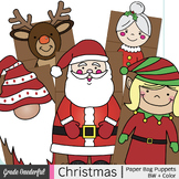 10 Christmas Craft Paper Bag Puppets: Printable Holiday Cr