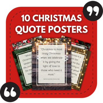 Preview of 10 Christmas Posters | Middle & High School Seasonal Classroom Decor Set