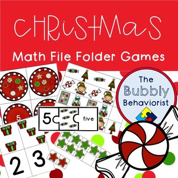 Preview of Christmas Math File Folder Games