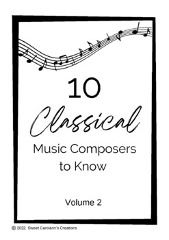Preview of 10 Classical Music Composers to know Volume 2