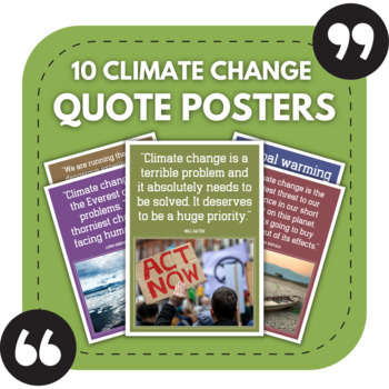 Preview of 10 Climate Change Posters | Environmental Bulletin Boards | Geography Decor