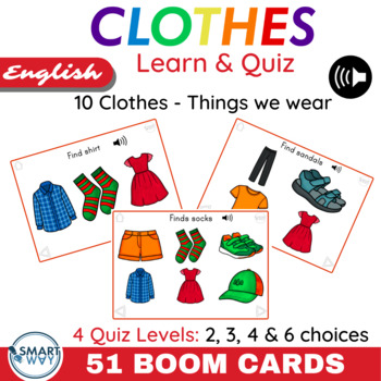 Clothing and Accessories in English for EFL/ESL students from Preschool and  1st. Grade