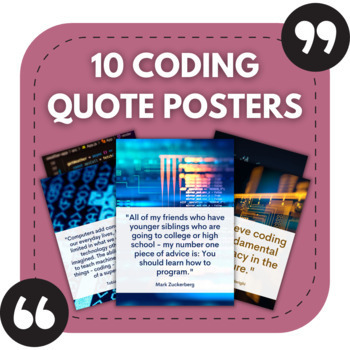 Preview of 10 Coding Posters | Computer Science & Technology Classroom Decor