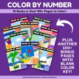 10 Color By Number Activity Books (100 Pages + Bonus 100 B