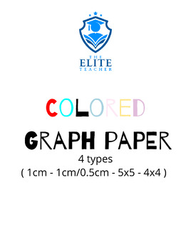 Preview of Free 10 Colored Graph Papers  (41 pages 4 types : 1 cm  0.5cm  5x5  4x4 )