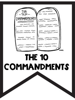 ten commandments clipart black and white star