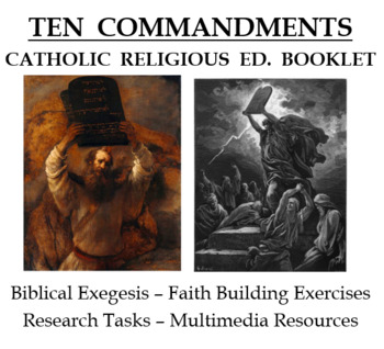 Preview of 10 Commandments — Catholic Religious Education Worksheet