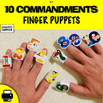 Preview of Shavuos 10 Commandments Finger Puppets