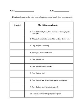 10 Commandments Lesson, Activities and Quizzes by Evangelii Gaudium