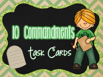 Preview of 10 Commandments Task Cards