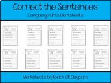 Sentence Correction Worksheets | Teachers Pay Teachers