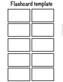 flash card template free download