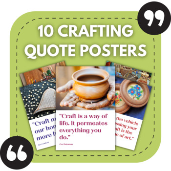Preview of 10 Crafting Posters | Arts & Crafts Classroom Decor