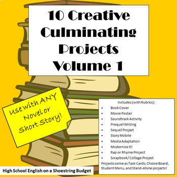 Preview of 10 Creative Culminating Projects for Any Novel or Short Story, Volume 1  -PDF