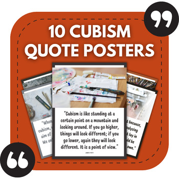 Preview of 10 Cubism Bulletin Board Posters | Art Classroom Decor