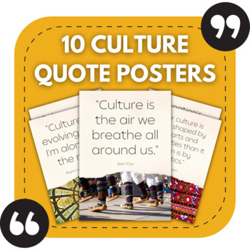 Preview of 10 Culture Bulletin Board Posters | Quotes for Travel & History Classroom Decor