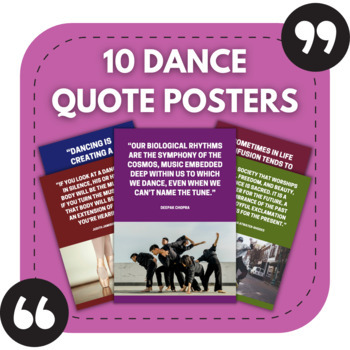 Preview of 10 Dance Posters | Quotes About Dancing for Sports Bulletin Boards
