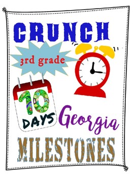 Preview of 10-Day 3rd Grade Math Georgia Milestones Test Prep Printable Distance Learning
