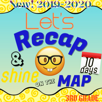 Preview of 10-Day 3rd Grade Math MAP NO PREP Printable Test Prep Review DISTANCE LEARNING