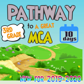 Preview of 10-Day 3rd Grade Math MCA NO PREP Printable Test Prep Review Distance Learning