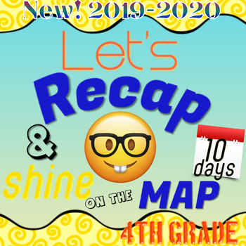Preview of 10-Day 4th Grade Math MAP NO PREP Printable Test Prep Review DISTANCE LEARNING