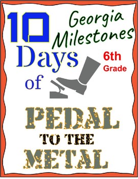 Preview of 10-Day 6th Grade Math Georgia Milestones Test Prep: Practice for GA Milestones