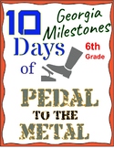10-Day 6th Grade Math Georgia Milestones Test Prep: Practi