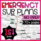1st Grade Emergency Sub Plans- NO PREP- 70+ PAGES
