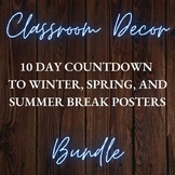 10 Day Countdown Posters for Winter, Spring, and Summer Break
